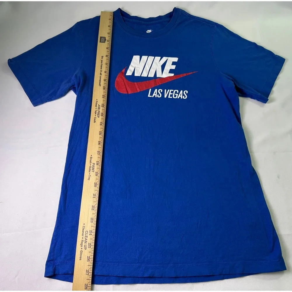 Nike Shirt Small Mens Blue Las Vegas‎ Graphic Swoosh Logo Cotton Sportswear S